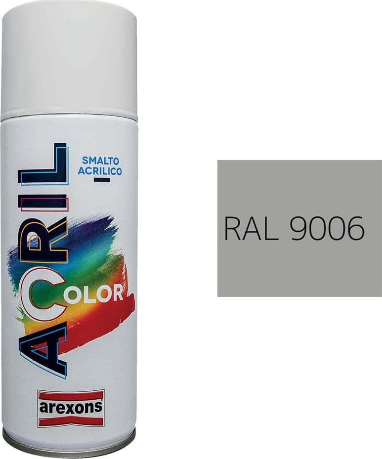 Smalto Spray Acrilico Ral 9006 Arexons Alluminio 6 Pezzi