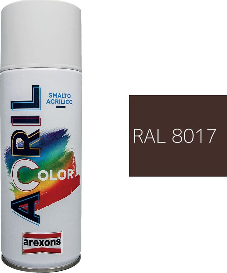 Smalto Spray Acrilico Ral 8017 Arexons Marrone Scuro 6 Pezzi