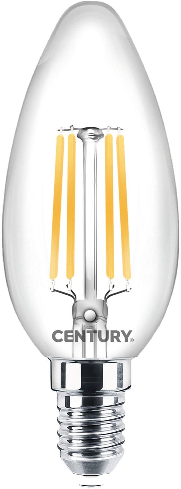 Lampada a Filamento LED Candela E14 Luce Calda 4 W 470 Lumen 10 Pezzi - 2