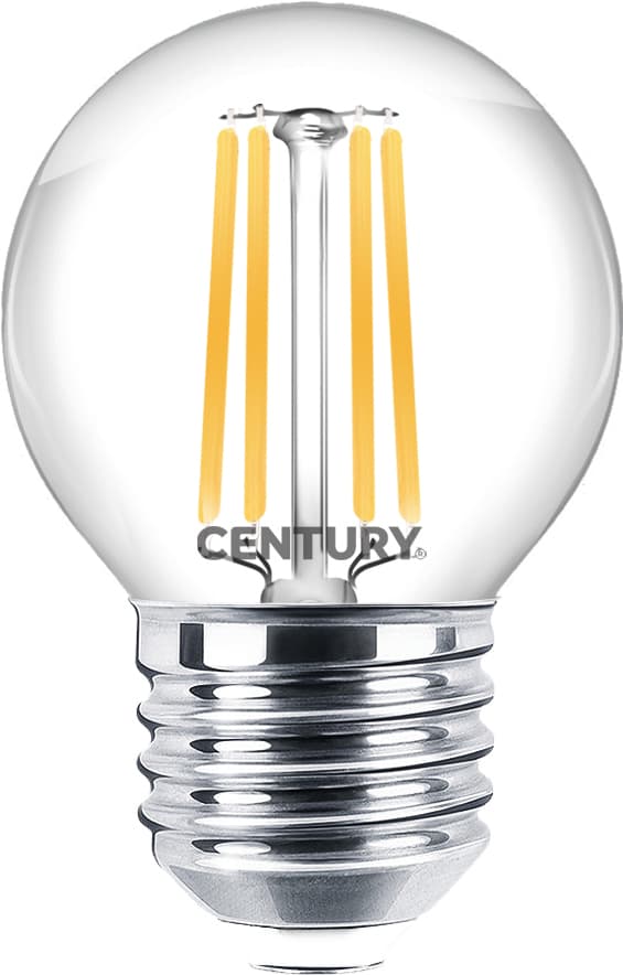 Lampada a Filamento LED Sfera E27 Luce Calda 6 W 806 Lumen 10 Pezzi Century - 2