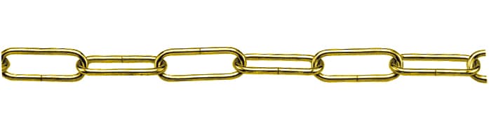 Catena per Lampadari Genovese in Ferro Ottonato Ee ? Filo Mm 18 N° 12 25 00 - 2
