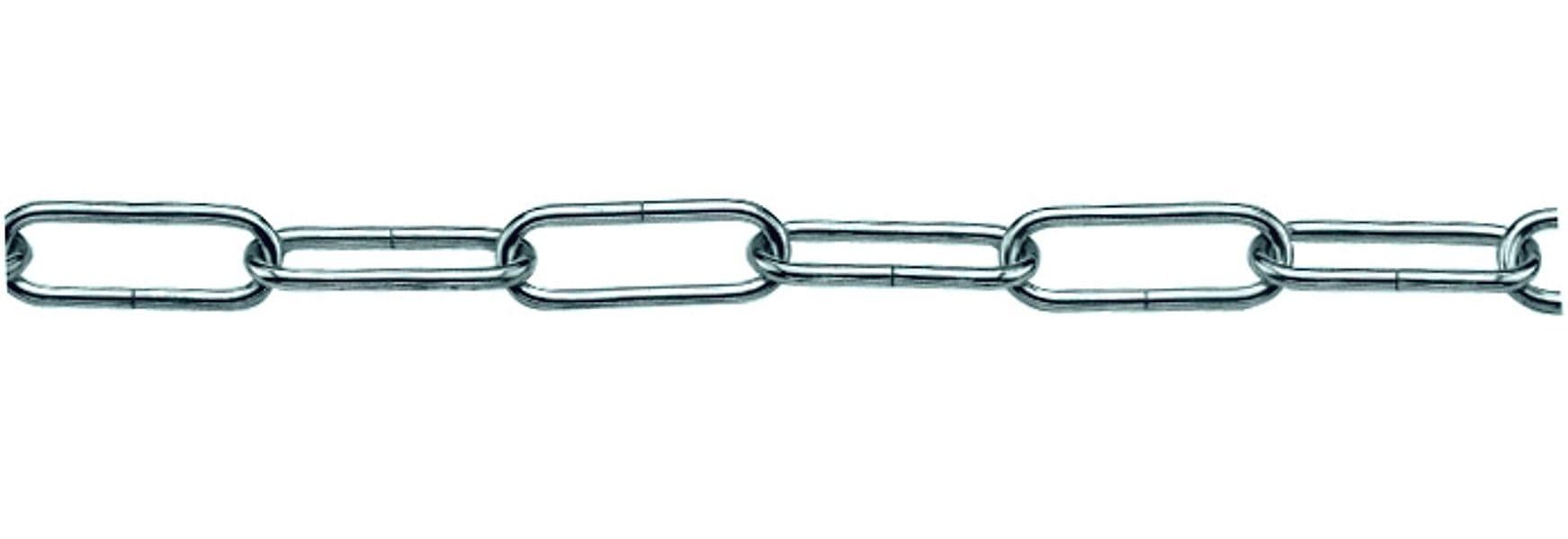 Catena per Lampadari Genovese in Ferro Nichelato Ø Filo Mm 13 N° 8 25 00 - 2