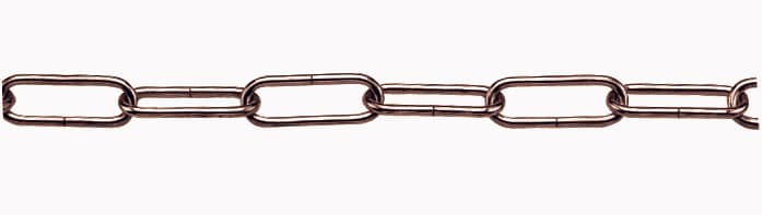 Catena per Lampadari Genovese in Ferro Bronzato Ee ? Filo Mm 15 N° 10 25 00 - 2
