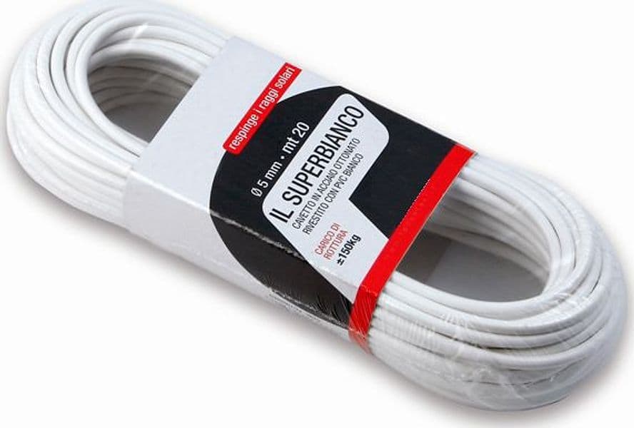 Cavetto Stendibiancheria Il Superbianco Ø Mm 5 M 20 – Autres