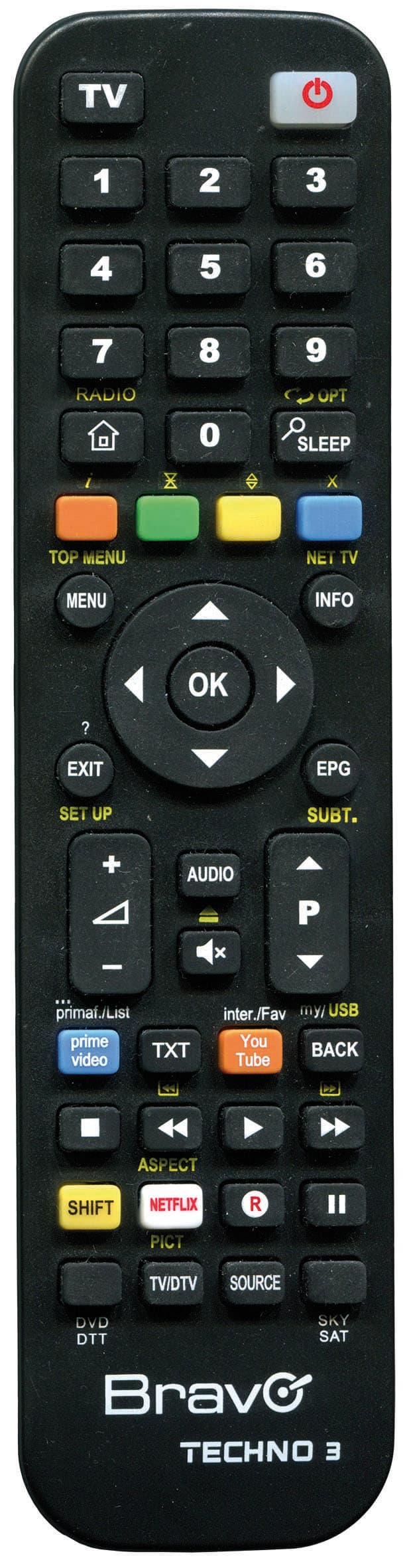 Telecomando Programmabile per Tv Dvd Vrc Dtt Sat Sky Techno 3 Bravo - 2