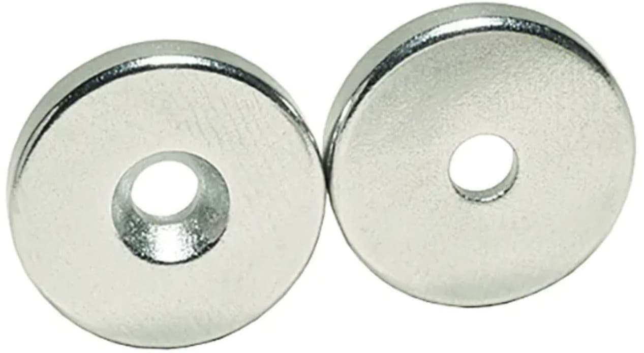 Bottone Magnetico con Foro Svasato al Neodimio Mm 20 x 3 40 Pezzi - 2