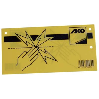 Targa Elettrorecinzione Pp Giallo Nero 3 Pezzi - 2