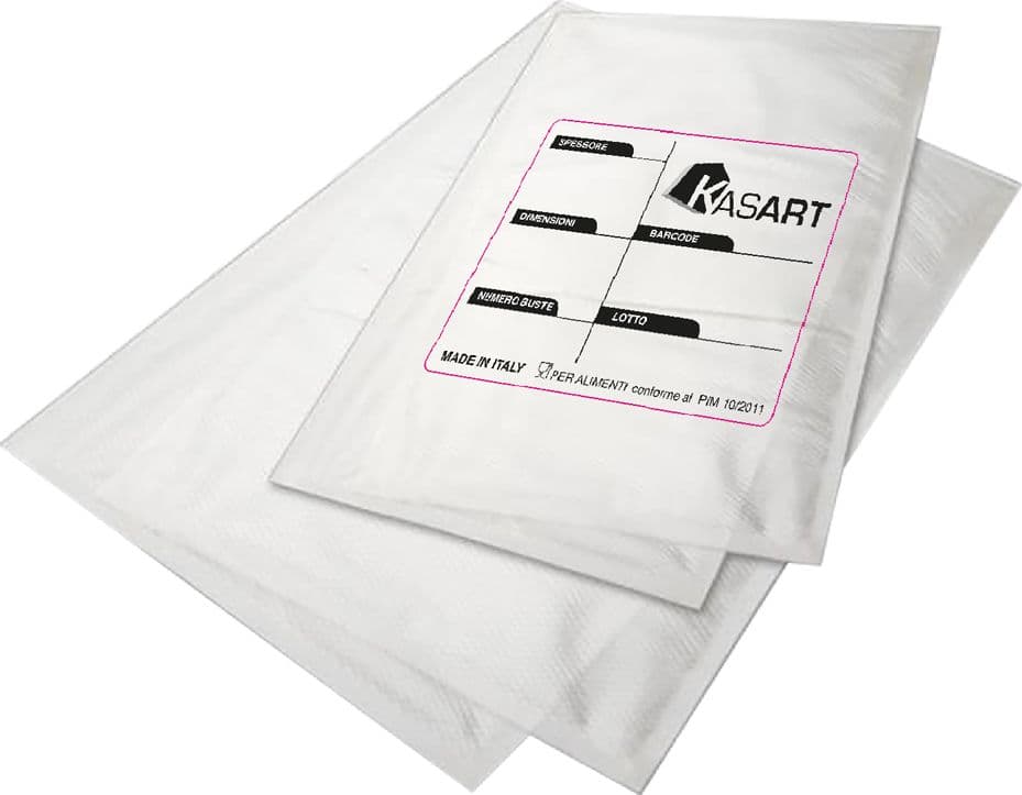 Sacchetti Pretagliati Goffratura a Rombo 30 X 40 Kasart 100 Pezzi - 2