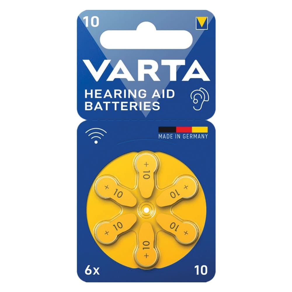 Pila per Apparecchi Acustici Pz 6 Varta 10 1,45 v