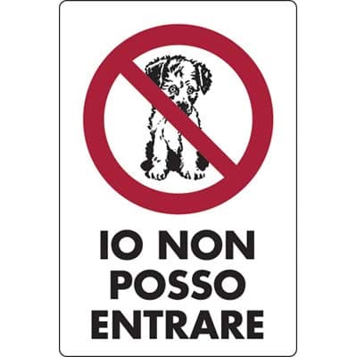 Targa Segnaletica Io Non Posso Entrare Pp 20 x 30 cm 10 Pezzi - 2