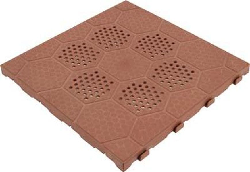 Piastrella Autobloccante Pp Cotto H 40 x 40 cm 2,5 cm 4 Pezzi - 2