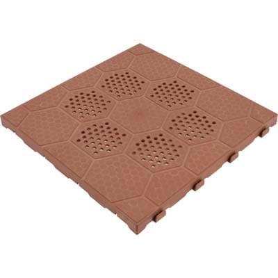 Piastrella Autobloccante Pp Cotto H 40 x 40 cm 2,5 cm 4 Pezzi - 2