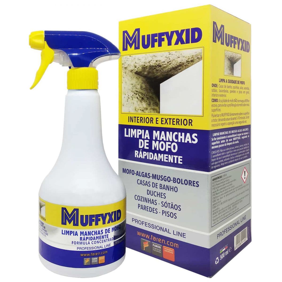 Elimina Muffa Muffyxid Ml. 500 12 Pezzi Faren - 2