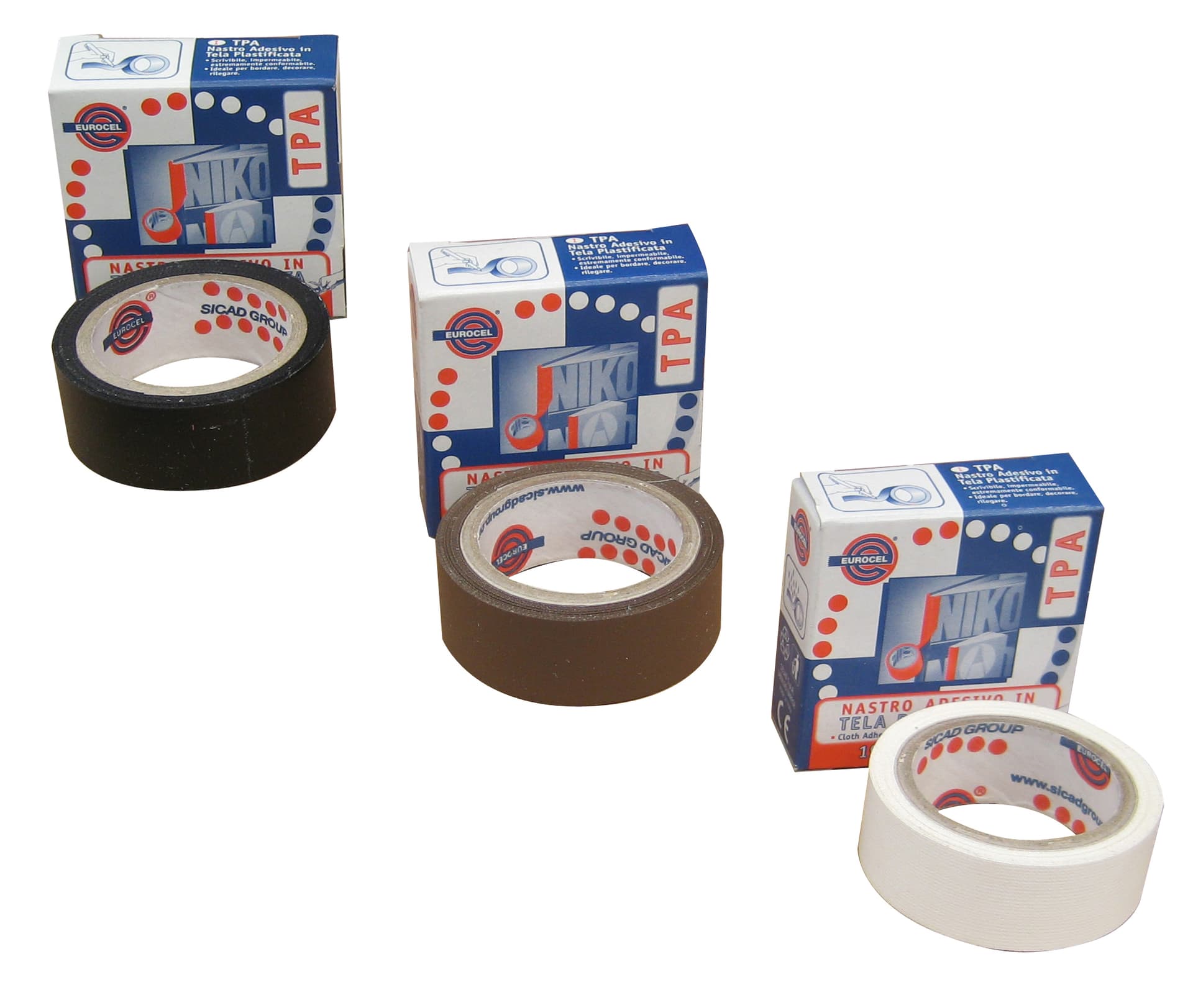 Nastro Telato Mm 38 x 2 7 M Colore Nero 8.00 Rotoli Eurocel - 2