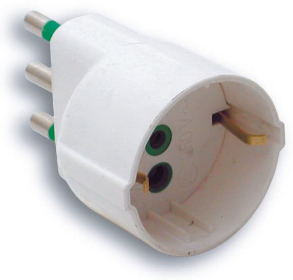 Adattatore Semplice 2P+T Spina 16A Presa Schuko 5 Pezzi Fanton - 2
