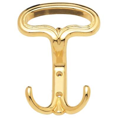 Appendiabiti Efim Zama Ottone Lucido 132 x 96 mm 5 Pezzi - 2