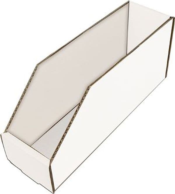 Contenitore Bocca Lupo Cartone Bianco 100 x 350 mm H 150 mm 10 Pezzi - 2