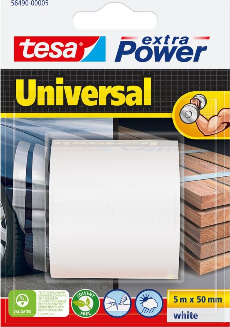 Nastro Alta Resistenza Extra Power 56490 Tesa Bianco 5 ml 50 mm 4 Pezzi