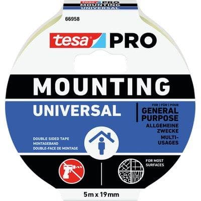 Nastro Biadesivo Universale Mounting 66958 Tesa 5 ml 19 mm 8 Pezzi - 2