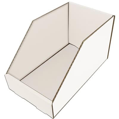 Contenitore Bocca Lupo Cartone Bianco 200 x 350 mm H 200 mm 10 Pezzi - 2
