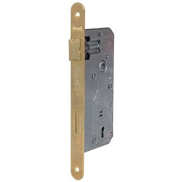 Serratura Patent B.tondo Ottonato 040T Bonaiti I.mm 90 F.mm 22 E.mm 50