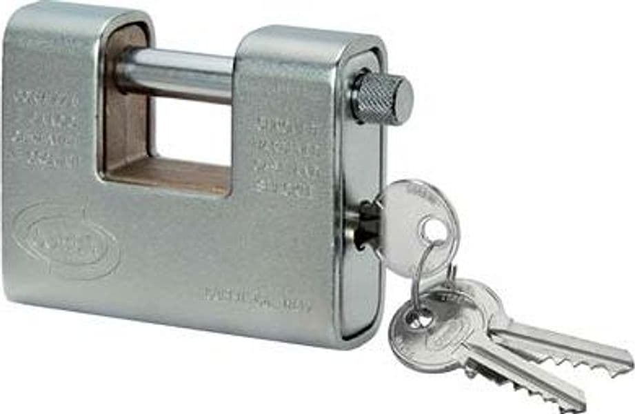 Lucchetto Antiscasso Corazzato Ka Yale Corbin Acciaio Cromato 62 mm 6 Pezzi - 2