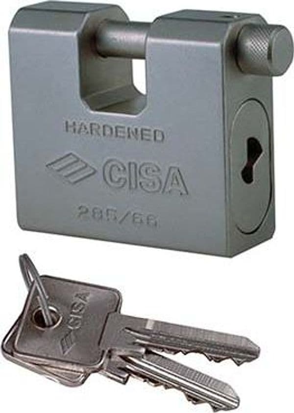 Lucchetto Antiscasso 28550 Cisa Acciaio Carbonitrurato Chiavi 2 mm 75 - 2
