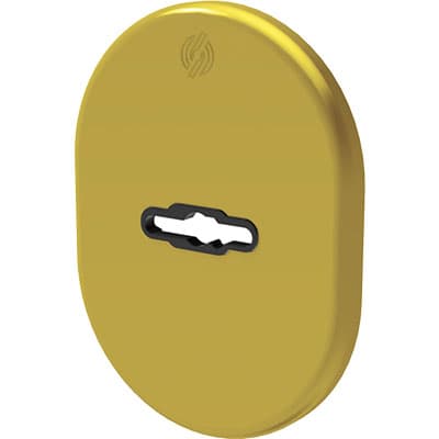 Mostrina Porta Blindata 4301 Securemme Dm Ottone Lucido 82 x 62 mm 5 Pezzi - 2
