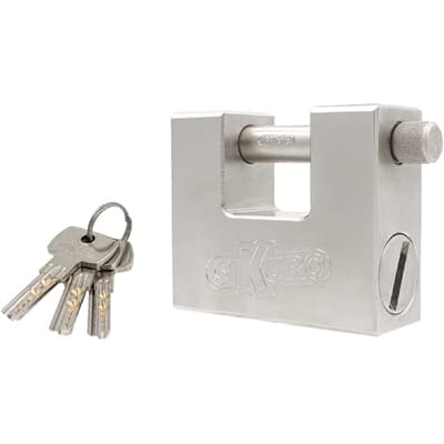Lucchetto Antiscasso Ssu 84 Ilsa KA1 Cromato 84 mm 6 Pezzi - 2
