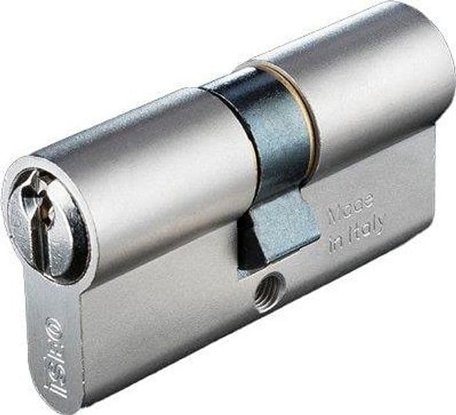 Cilindro Sagomato 82099 Iseo Ottone Nichelato Chiavi 3 Camma DIN Mm 80 40 - 2