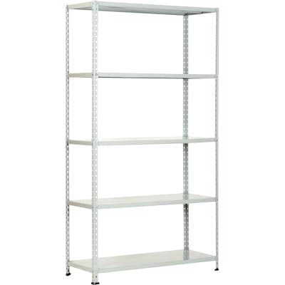 Scaffale Kit 5 Ripiani Aste Intere Prometal Grigio 40 x 90 cm 200 cm - 2