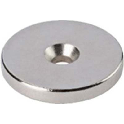 Bottone Magnetico al Neodimio Forato Ø 20 mm H 3 mm 28 Pezzi - 2