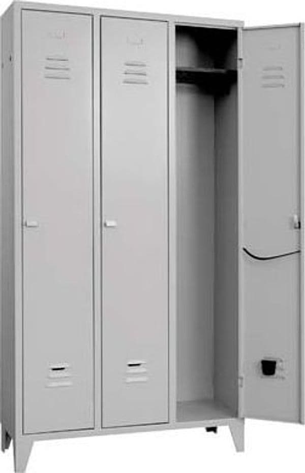 Armadio Spogliatoio Montato Prometal Vern Grigio Posti 3 H.mm 1795 mm - 2