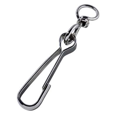 Moschettone con Givolare Acciaio Nichelato Hand L 40 mm 50 Pezzi - 2