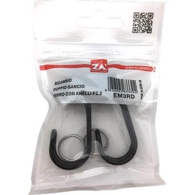 Gancio Metallo Doppio per Corda Elastica 8 6 mm 2 Pezzi - 2