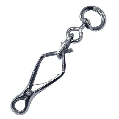 Moschettone per Guinzaglio a Pinza Nichelato Kong L. con ½ 60 mm 2 Pezzi - 2
