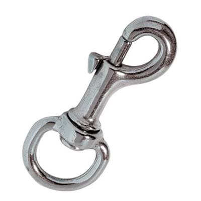 Moschettone Redine Ottone Nichelato con Girello L. con ? 80 mm 15 Pezzi - 2