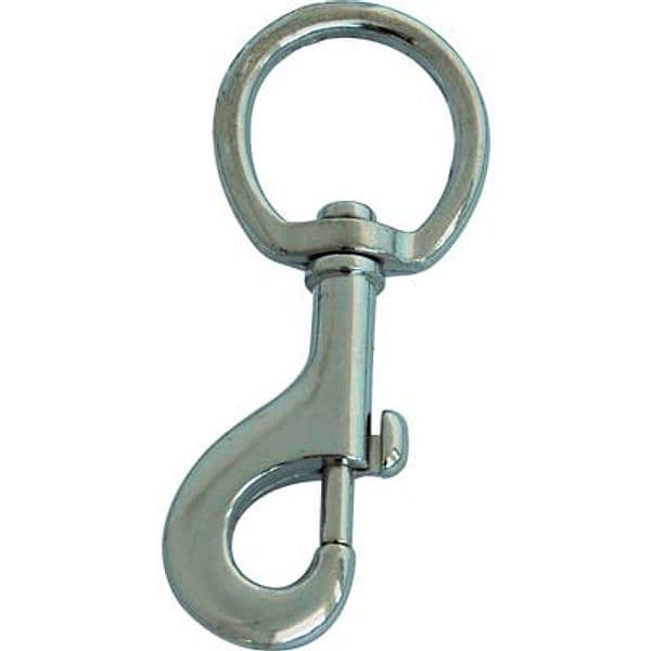 Moschettone Redine Ottone Nichelato 121 mm 5 Pezzi - 2