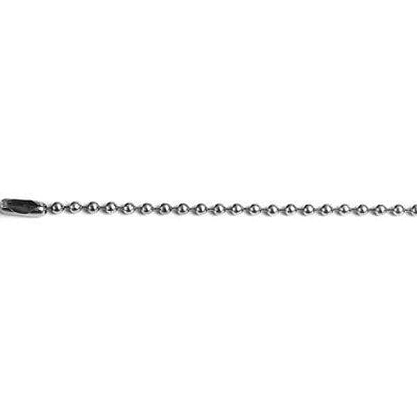 Catena a Perline con Chiusura Self Cromata 2 m Ø 3,2 mm 3 Pezzi – Za