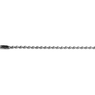 Catena a Perline con Chiusura Self Cromata 2 m Ø 3,2 mm 3 Pezzi - 2