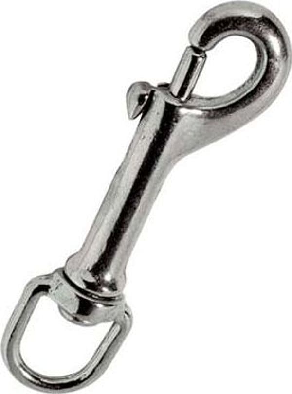 Moschettone Redine Lungo Ottone Nichelato Kong 77 mm 5 Pezzi - 2