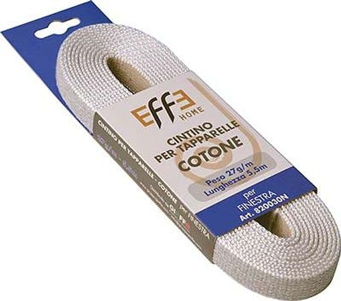 Cintino Avvolgibili Cotone Avana Grigio 27 g m 5,5 m 22 mm 12 Pezzi – Effe