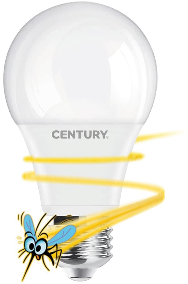 Lampada LED Antizanzara Killer 50 Goccia E27 Luce Calda 9 W 650 Lumen - 2