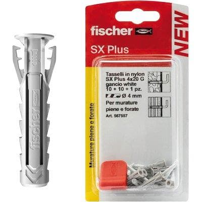 Tassello Nylon Sx Plus G K Self Fischer 10 Pezzi - 2