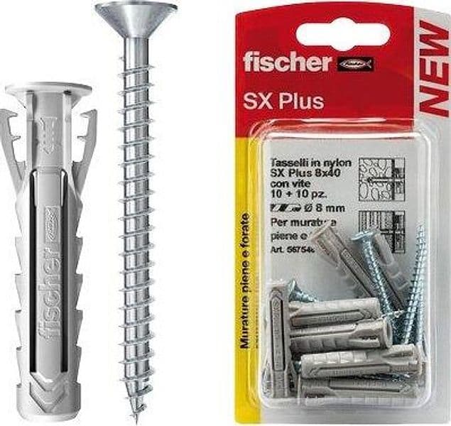 Tassello Nylon Sx Plus S K Self Fischer 4 Pezzi