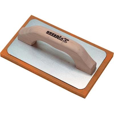 Frattone Gomma Ausonia Arancio Base Alluminio Legno 135 x 215 mm 3 Pezzi - 2