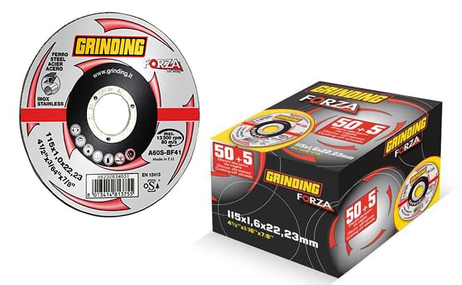 Disco Abrasivo Forza Ø Mm 115 x 1 0X22 2 50 DISCHI+5 Omaggio Grinding - 2