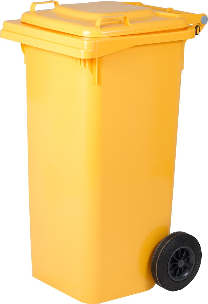 Ics Bidone Quadro per Differenziata L 240 cm 72 x 58X106 H Colore Giallo - 2