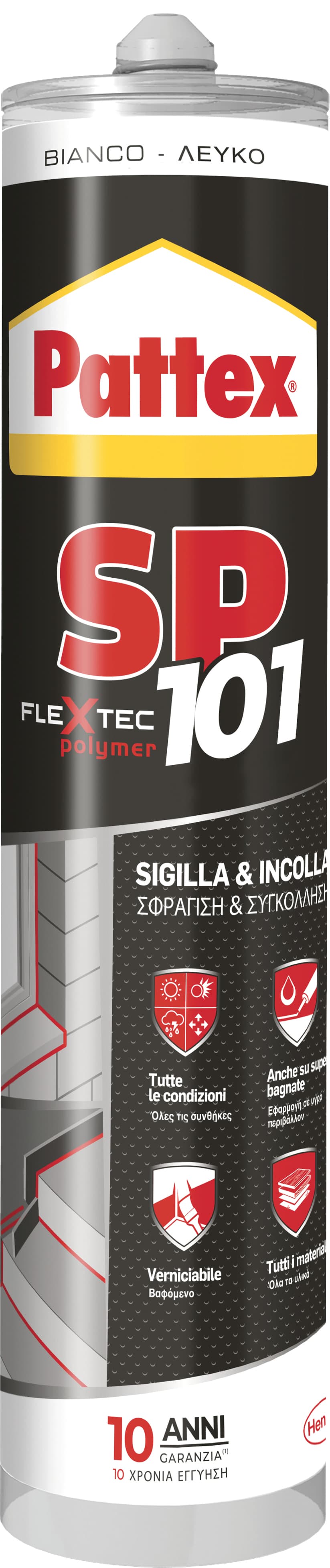 Silicone Neutro Pattex SP101 Ml. 280 Bianco Henkel - 2
