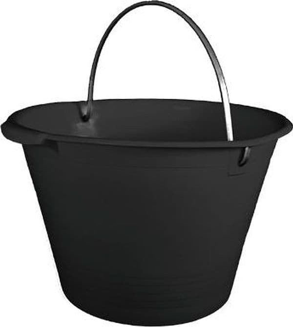 Secchio Muratore Pe Nero D. Litri .ferro 8 M 34 cm 12 Pezzi - 2